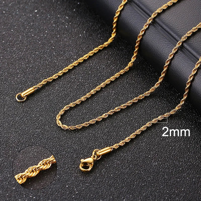 Punk Cuban Chain Necklace – Unisex Solid Metal Curb Link Choker in Gold Tone