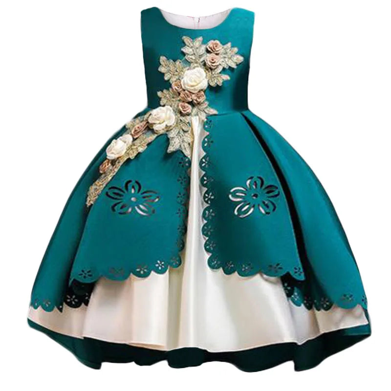 Kids Flower Dress for Girls – Christmas, Wedding & Party Outfit