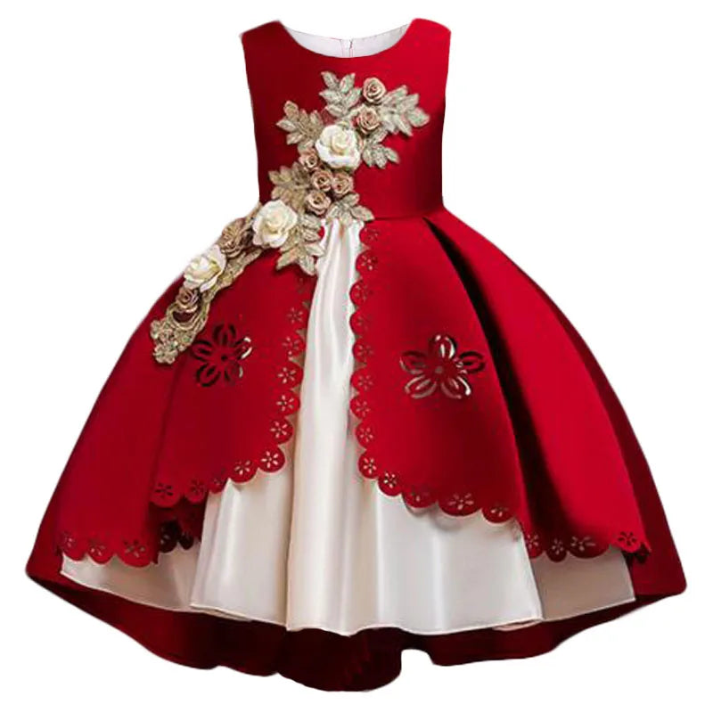 Kids Flower Dress for Girls – Christmas, Wedding & Party Outfit