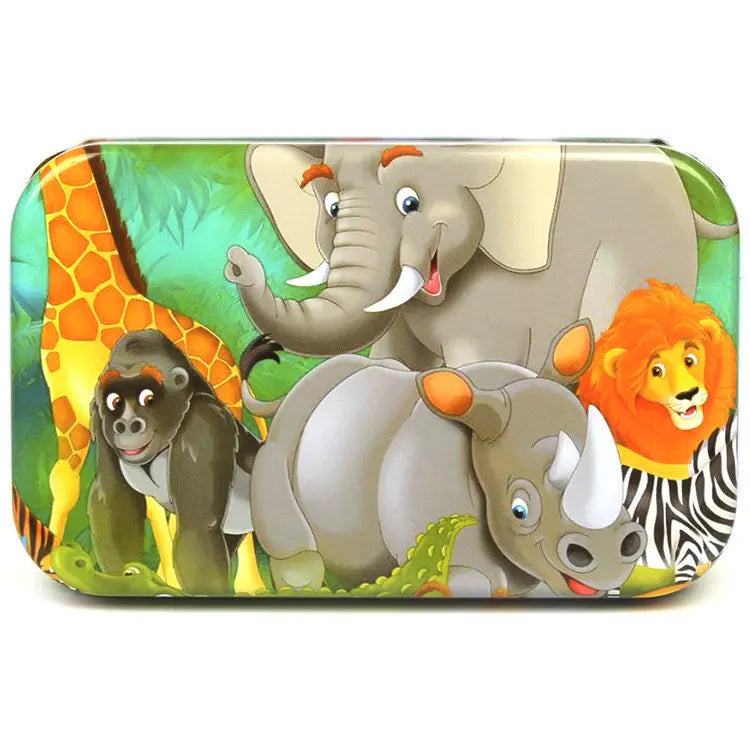 60 Pieces Wooden Puzzle Toys for Children Cartoon Vehicle Animal Wood Jigsaw Baby Learning Educational Toy Kids Gift