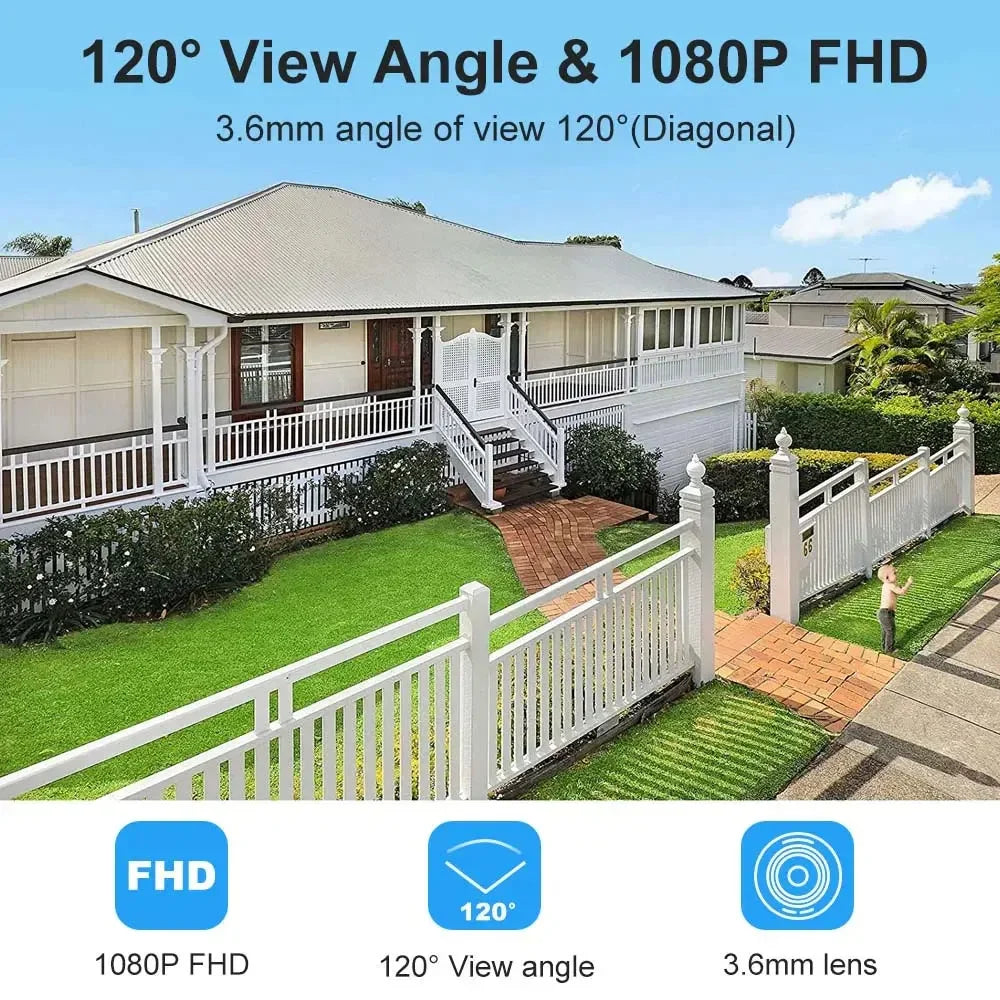 Tuya 5MP Outdoor Bullet Camera – 1080P HD WiFi Security with Motion Detection & Color Night Vision