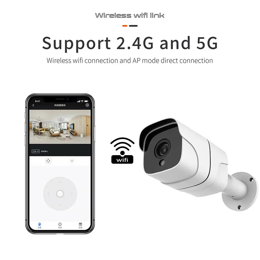 Tuya 5MP Outdoor Bullet Camera – 1080P HD WiFi Security with Motion Detection & Color Night Vision