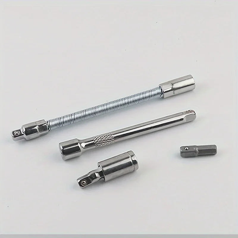 46PCS Ratchet Socket Wrench Tool Kit – Complete Car, Bike & Home Repair Set with Screwdriver and Spanner Tools