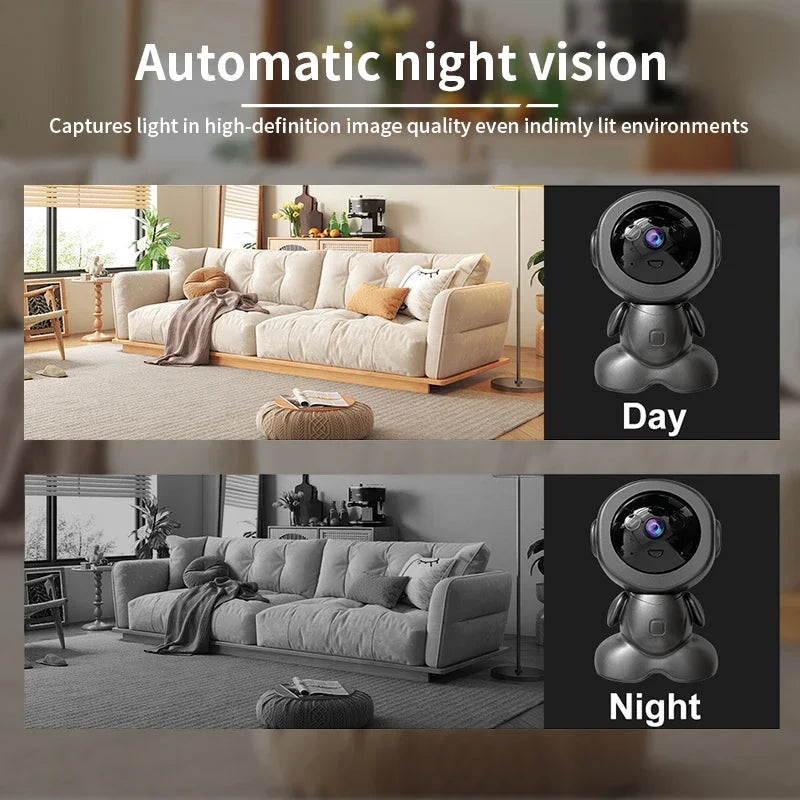 8MP WiFi Indoor Security Camera – HD Baby & Pet Monitor with PTZ, Auto Tracking & Night Vision for Smart Home
