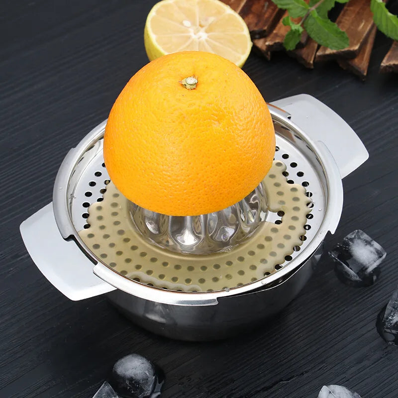 Heavy-Duty Manual Citrus Juicer – 304 Stainless Steel Hand Press Juice Maker for Lemon, Orange & Lime