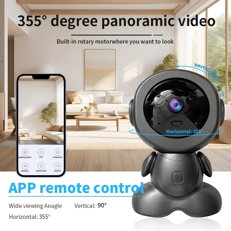 8MP WiFi Indoor Security Camera – HD Baby & Pet Monitor with PTZ, Auto Tracking & Night Vision for Smart Home