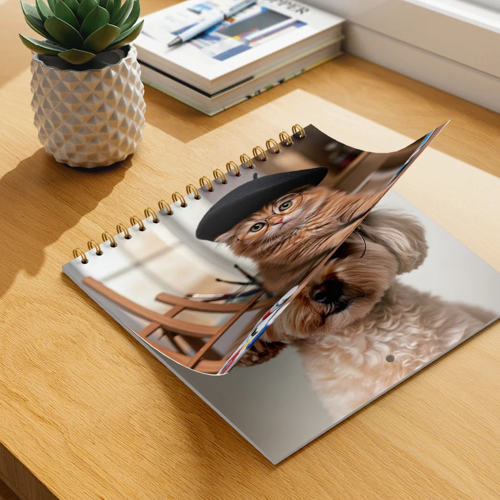 2026 New Upgraded Pearl Paper Punched Calendar Wall Calendar, Decorative Wall Calendar with Portraits of Cute Puppies