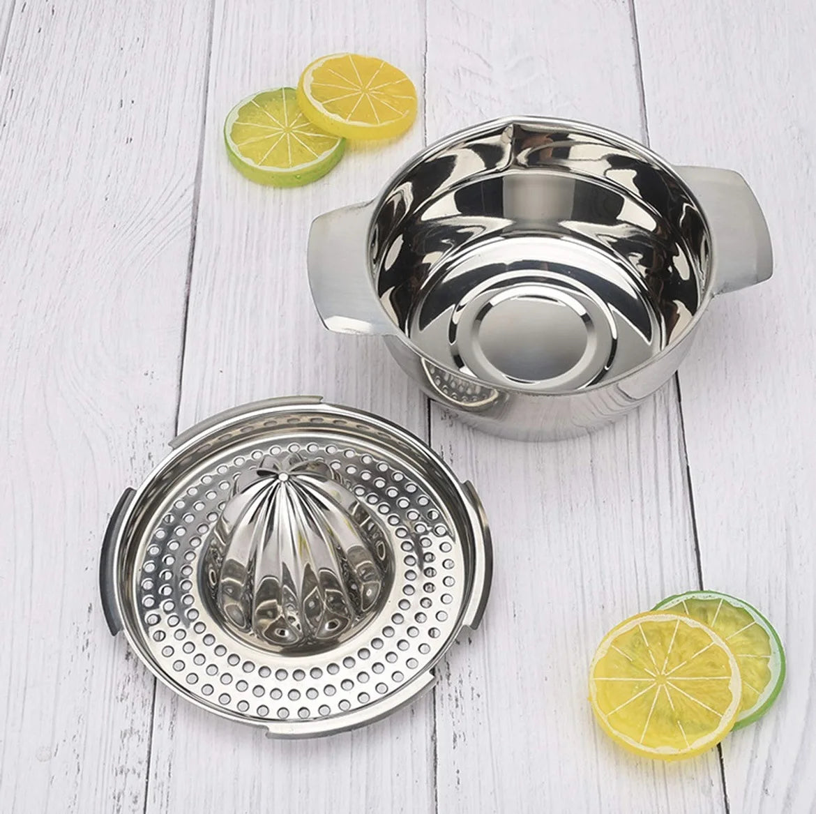 Heavy-Duty Manual Citrus Juicer – 304 Stainless Steel Hand Press Juice Maker for Lemon, Orange & Lime