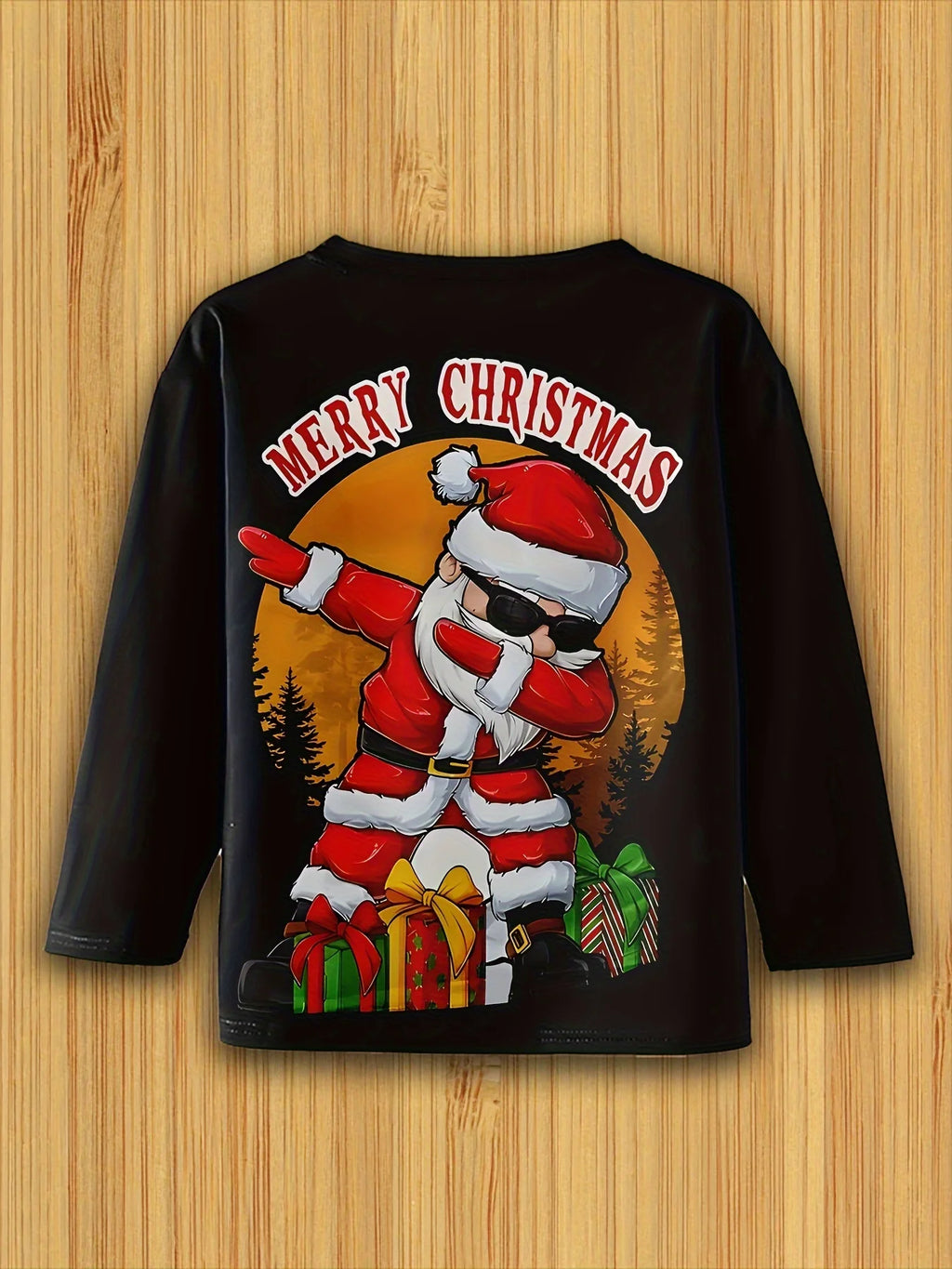 Kids 3D Christmas Print Long Sleeve T-Shirt – Boys & Girls Casual O-Neck Top for Spring & Fall