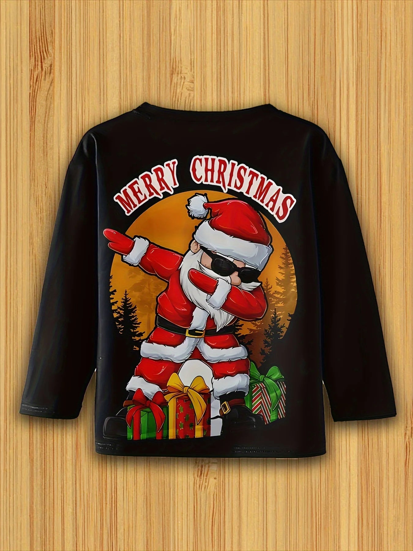 Kids 3D Christmas Print Long Sleeve T-Shirt – Boys & Girls Casual O-Neck Top for Spring & Fall