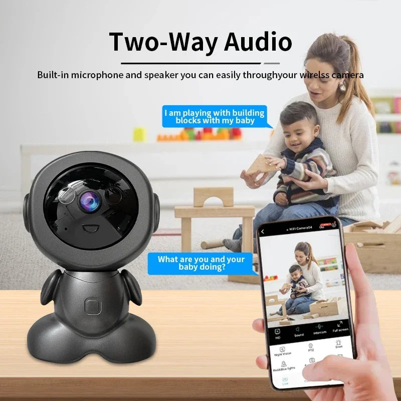 8MP WiFi Indoor Security Camera – HD Baby & Pet Monitor with PTZ, Auto Tracking & Night Vision for Smart Home