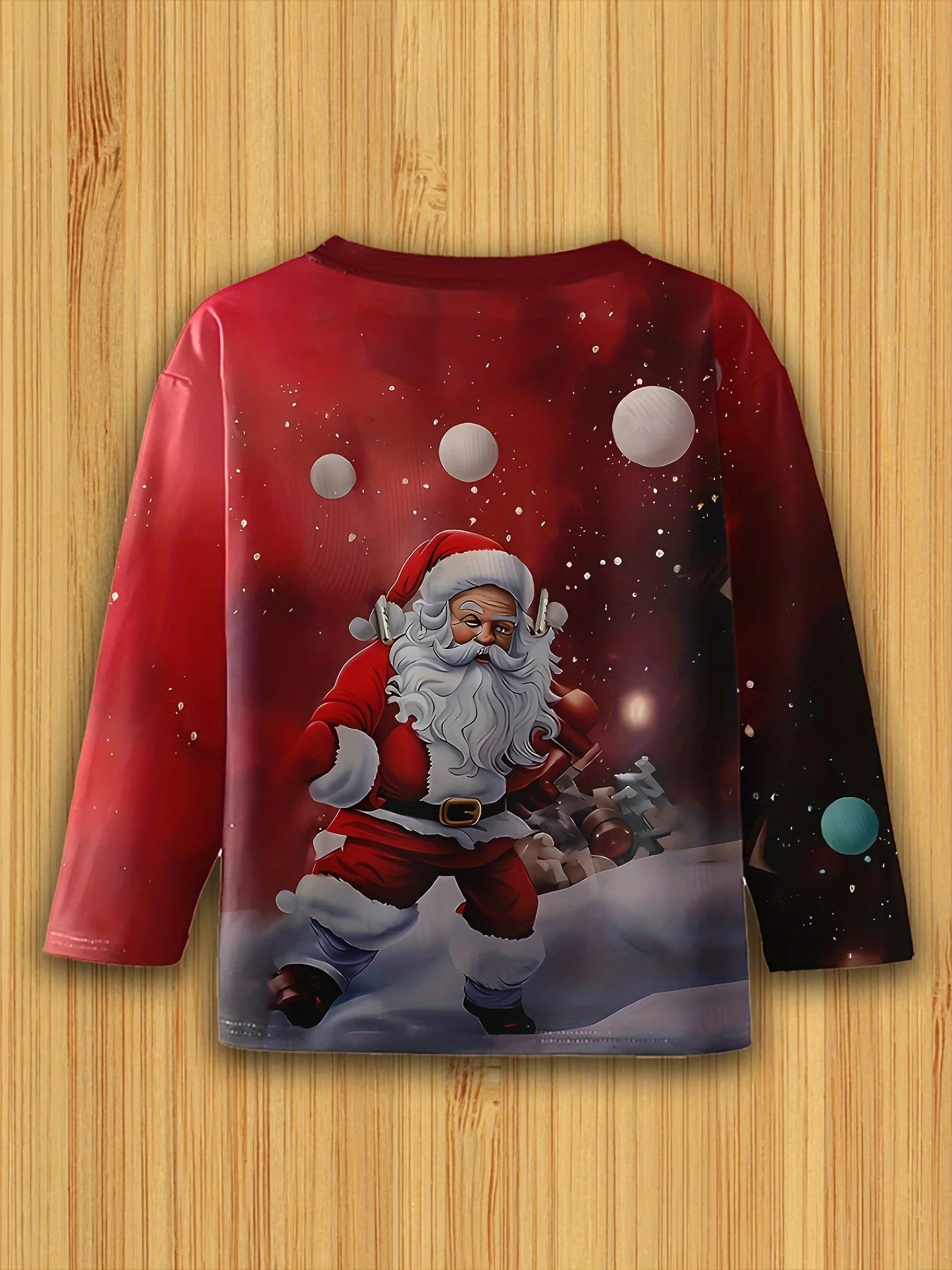 Kids 3D Christmas Print Long Sleeve T-Shirt – Boys & Girls Casual O-Neck Top for Spring & Fall