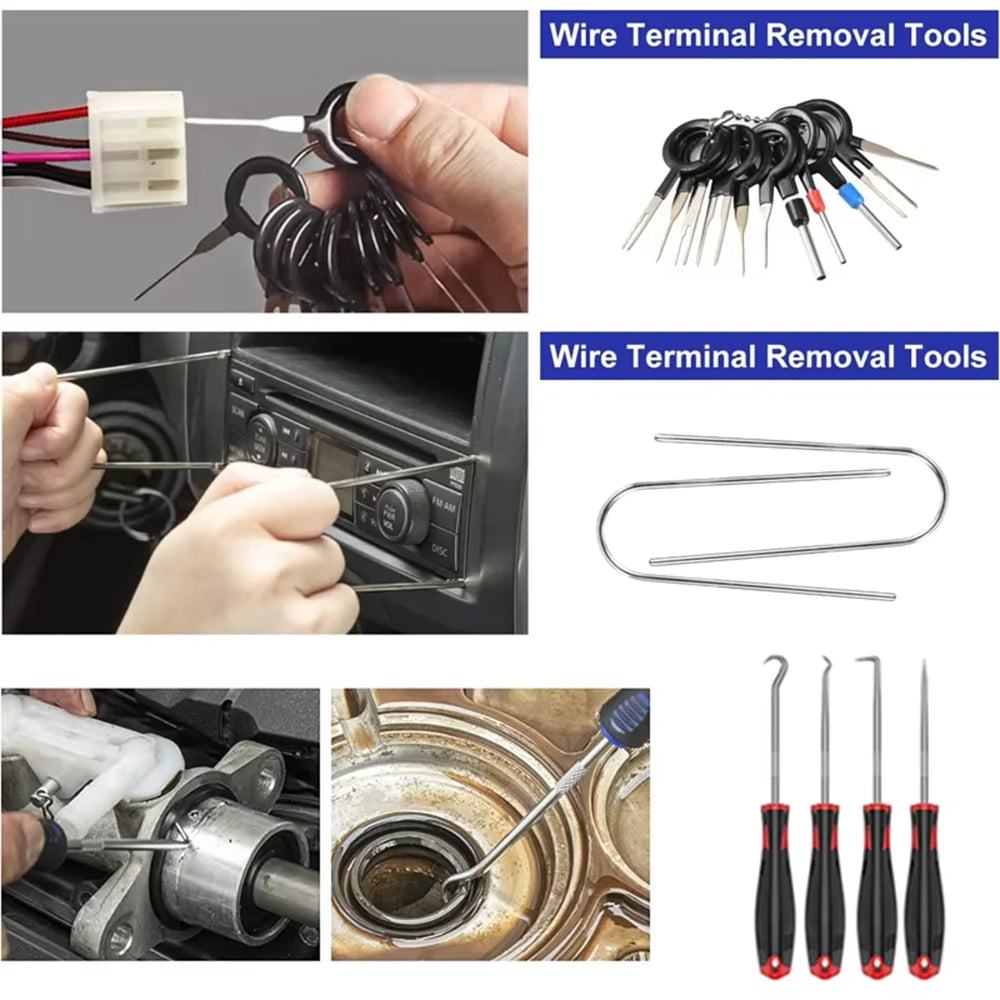 Universal Auto Clip & Fastener Remover Kit (5/12/41/161/231PCS) – Car Trim Pry Tools with Pliers